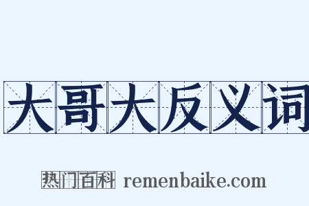 大哥大反义词是什么意思的图片
